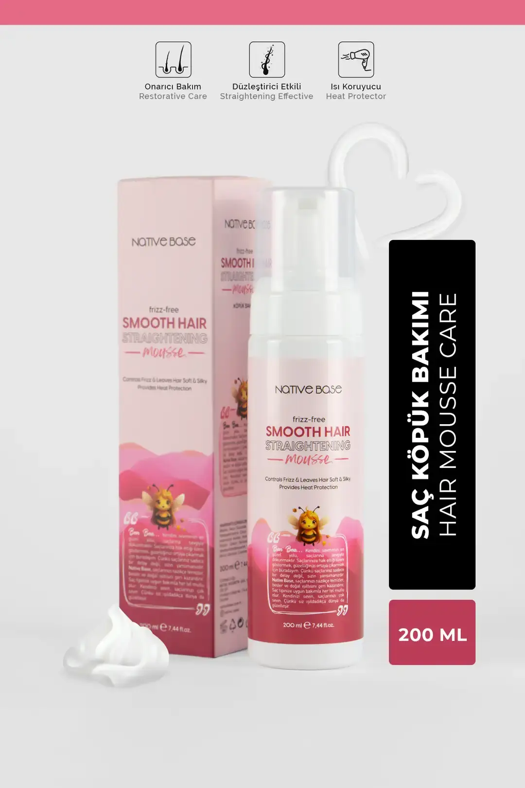 Native Base Düzleştirici Keratin Köpüğü