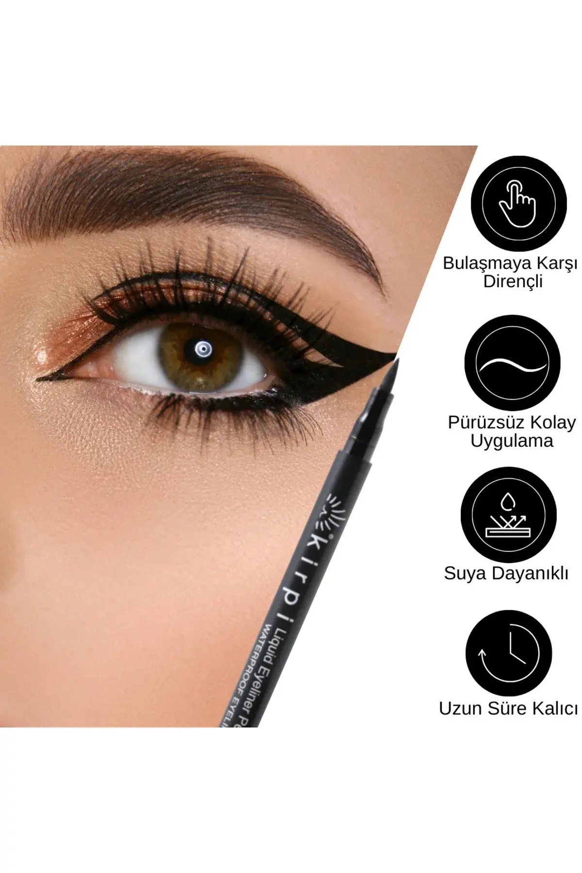 Kirpi Liquid Eyeliner Pen WaterProof Eyeliner Black 2g